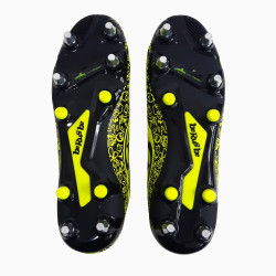 Chaussures de rugby jaune et noir